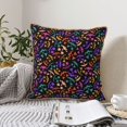 thumbnail image 6 of Xecao Colorful Pumpkin Faces Print Soft Velvet Decorative Throw Pillow Covers, Square Cushion Cases for Bed, Sofa, Living Room, Car, and Indoor Outdoor Use-16"x16", 6 of 8