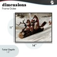 thumbnail image 4 of Stupell Industries Rustic Lodge Foxes Sledding on Log Black Framed Giclee Art, 14 x 11, by Arlington Prints, 4 of 8