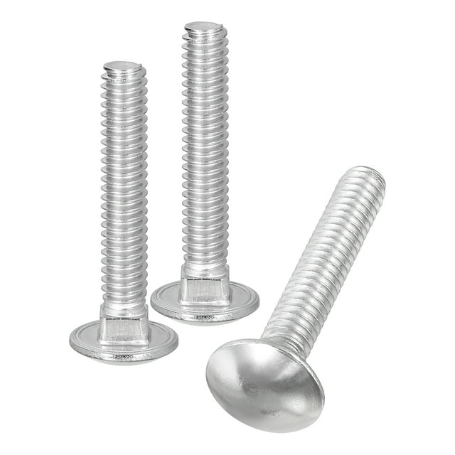 1/4-20x1-1/2" Carriage Bolt, 50pack Round Head Square Neck Screws, 304 Stainless Steel, Fully Threaded