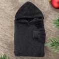 thumbnail image 5 of Cozy Comfort Wearable Blanket Hoodie for Women - Cozy Sherpa Hoodie Blanket for Adult Men, Warm Hooded Blanket Sweatshirt, Charcoal, Oversized, 5 of 6