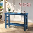 thumbnail image 4 of SERWALL All Weather HDPE Outdoor Patio Bar Set, Adirondack Chairs Set of 2 and Bar Height Table, Navy, 4 of 7