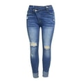 thumbnail image 6 of REALiKUN Women's Boyfriend Jeans Ripped Skinny Jeans Distressed Stretchy Denim Pants, 6 of 7