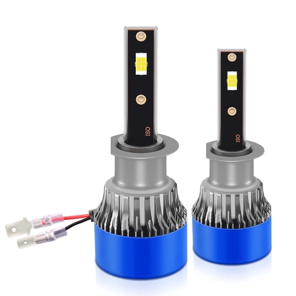 TELLIGIBLE H1 LED Headlight Bulbs, 6500K Cool White, H1 Headlights Bulb, Standard High Low Beam, Easy Installation, Pack of 2, Compatible with Multiple Cars