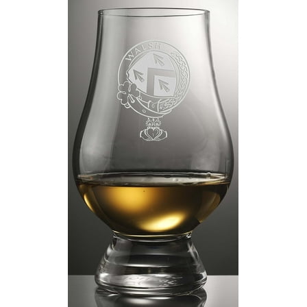 Glencairn Clan Walsh Branded Whisky Glass In Gift Carton