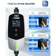Level 2 EV Charger - Portable 32A EV Chargers NEMA 14-50 with 25ft Cable, Adjustable Current/Delay Charging for Electric Car Charger