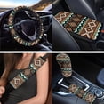 thumbnail image 3 of Uorisanigo Car Seat Covers for Women Western Aztec Tribal with Front Back Seat Cover Gear Shift Handbrake Headrest Cover Coasters Key Chains Seat Belt Shoulder Pad Steering Wheel Protector Car Decor, 3 of 7