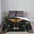 thumbnail image 6 of Gothic Moth Flannel Blanket Home Decor Sun Moon Star and Florals Witchy Throw Blanket Aesthetic Soft Warm Lightweight for Bed Sofa Couch Travel Gift 50"x40", 6 of 6