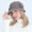 Khaki, variant on Women Winter Knit 1920s Vintage Bucket Bowler Hat, Round Brim Warm Hat Wool Snow Ski Caps