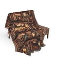 Cozy Bookshop Library In Warm Brown 100 Cotton Woven Blanket Vintage cozy-bookshop-library-in-warm-brown-100-cotton-woven-blanket-vintage