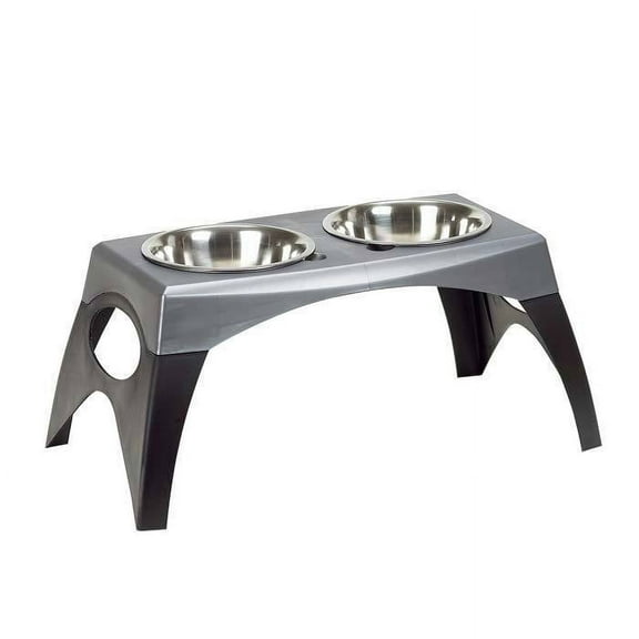Bergan Pet Products Elevated Feeder Stormcloud