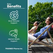 TrueMed Nootropic Brain Booster for Energy, Focus, Productivity 60 Capsules