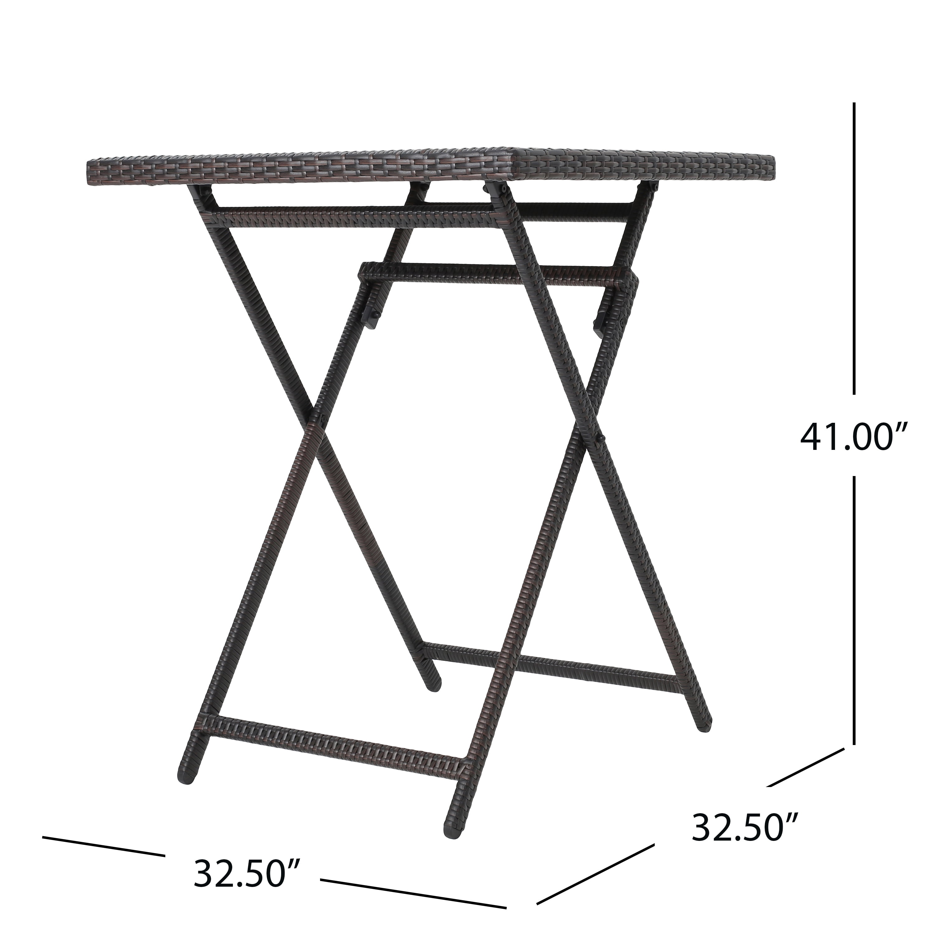 Baron Outdoor Wicker Bar Table, Multibrown