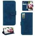 thumbnail image 1 of Samsung Note 20 Phone Case, Butterfly Embossed Pattern PU Leather Magnetic Folio Flip Kickstand Protective Cards Pocket with Hand Strap Wallet Cover For Samsung Galaxy Note 20, Blue, 1 of 7