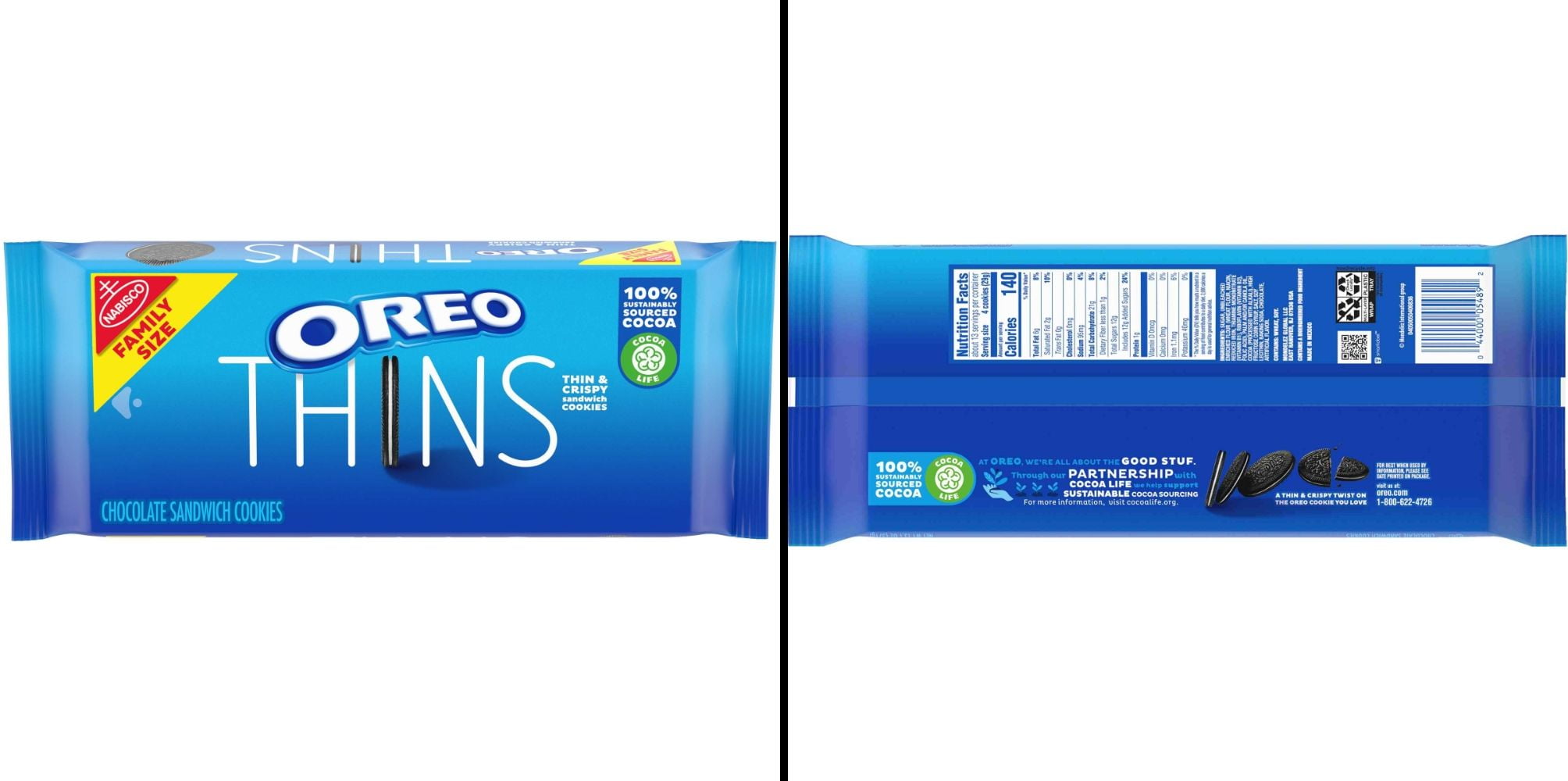 OREO Thins Chocolate Sandwich Cookies 11.7 oz & Lay's Lightly Salted Chips 12.5 oz