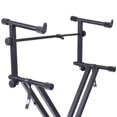 thumbnail image 4 of X Style Pro Dual Music Keyboard Stand Adjustable X Shape Electronic Piano Double 2-Tier Piano Holder, 4 of 6