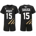 thumbnail image 3 of ¡Haikyuu!! Conjunto de disfraz de cosplay, uniforme del equipo Black Wolf para hombre, ropa deportiva de anime para juego de rol, 3 of 5