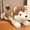 brown, variant on Lying Husky Plush Pillow, Soft Fluffy Dog Stuffed Animal for Kids & Home Decor