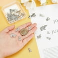thumbnail image 3 of 1 Box 10 Styles 40Pcs Tibetan Style Alloy Bear Charms Animal Bear Hand Heart Pendants for DIY Earring Necklace Bracelet Jewellery Making Accessory Keychain Decor Silver, 3 of 5