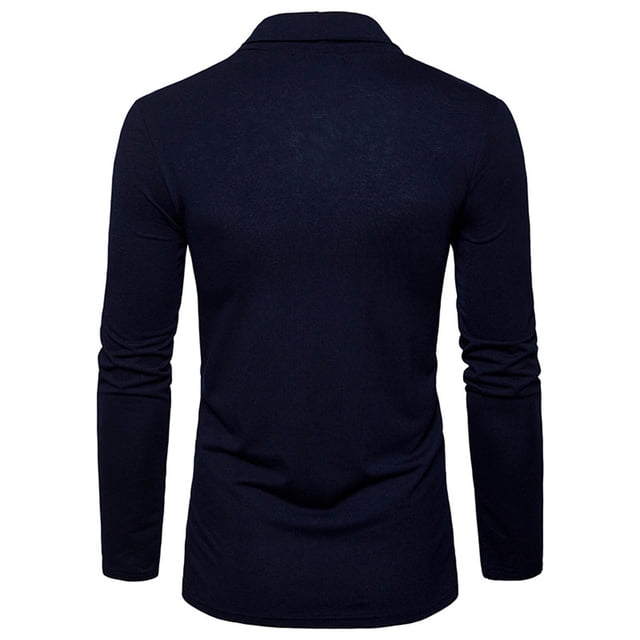 Cardigan Uni pour Homme Sans Poches, Col Rabattu, Châle Décontracté, Coupe Ample et Ajustée