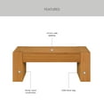 thumbnail image 5 of Better Homes & Gardens Ezra Oversized Coffee Table, Living Room, Light Honey, 5 of 12