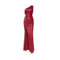 thumbnail image 1 of Robe de Soirée Paillettes une Épaule Sans Manches Robe Maxi V-Cou Robes Serrées Sexy, 1 of 5