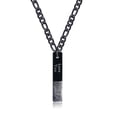 thumbnail image 2 of Men's Personalized 3D Bar Custom Necklace Black Customized Pendant Necklace with Fingerprint Jewelry Gift for Birthday Valentine's Day, 2 of 2