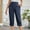 B144 Navy womens capris for summer clearance under $5, variant on Women Capri Pants On ! Cagogo Women Linen Capris Pants with Pockets Casual Summer Wide Leg Loose Lounge Cropped Pants Plus Size Elastic Waisted Stretch Beach Capri Trousers