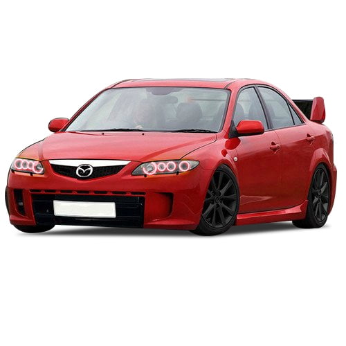 Flashtech Red Led Halo Ring Headlight Kit For Mazda 6 03 08 Walmart Com