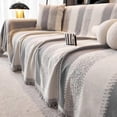 thumbnail image 3 of West Ivory - 71" x 102" Inch Chenille Couch Cover - Non Slip Furniture Protector, Anti-Scratch, Washable for Dog Cat Kids Soft Furniture Protector - Grey, 3 of 7