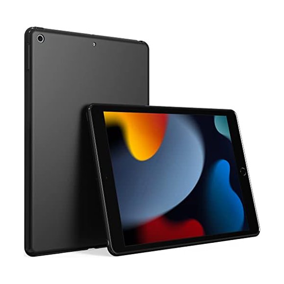 wonim11 Puxicu Case for iPad 10.2 inch, Slim Design Matte TPU Rubber Soft Skin Silicone Protective Cover for iPad 9th/8th/7th Generation 10.2" Tablet - Black