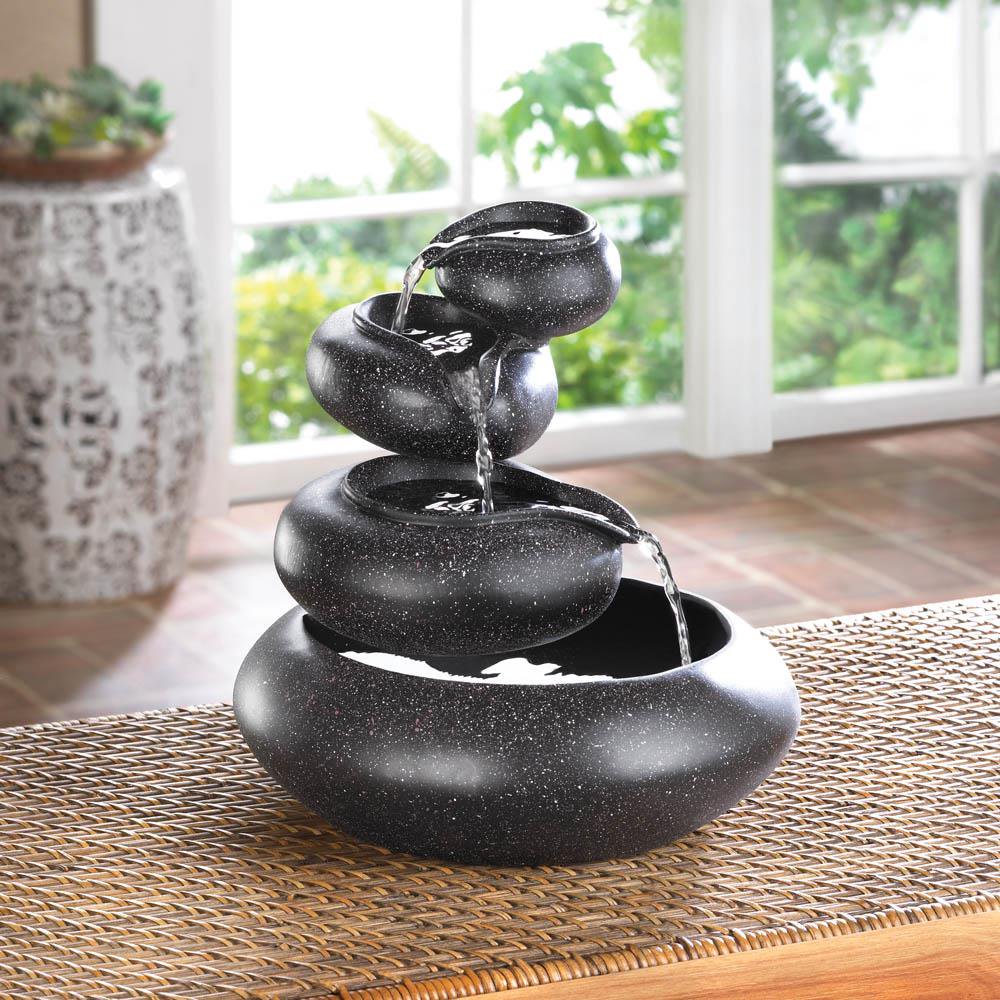 Tabletop Stone Fountain, Indoor Rock Fountain, Granite Finish Walmart