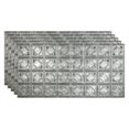 thumbnail image 1 of FASÄDE Traditional 4 Decorative Vinyl 2ft x 4ft Glue Up Ceiling Panel in Crosshatch Silver(5 Pack), 1 of 1