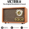 thumbnail image 3 of Victrola Radio Bluetooth Retro de Madera con Altavoces Integrados, diseño Elegante y Vintage, dial Giratorio de sintonización AM/FM, transmisión inalámbrica, Natural, 3 of 4