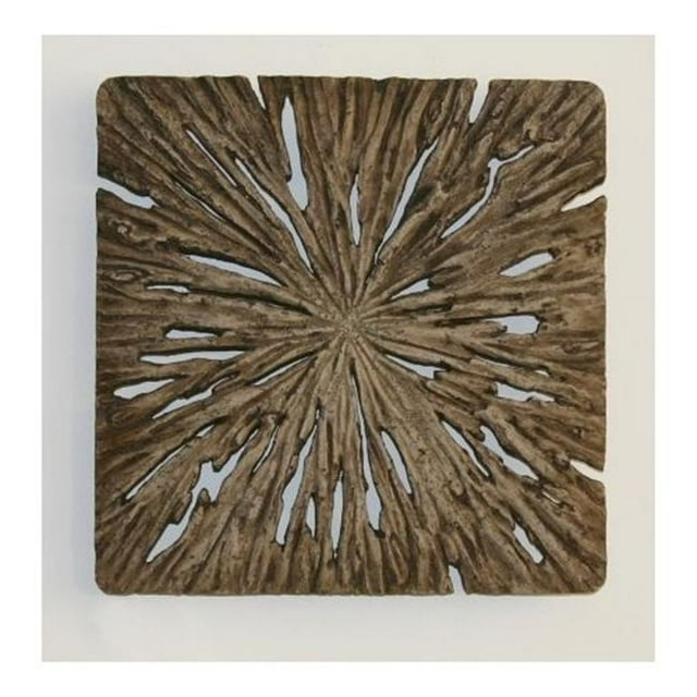14 Po X 14 Po X 2 Po Décor Mural Carré en Bois Pourri - Pack de 2
