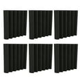 thumbnail image 2 of 6 Pcs Panneaux en Mousse Acoustique Absorbant le Son Rembourrage 3D Rainures Compensées Décoration Maison Studio 30x30x5cm, 2 of 14
