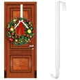 thumbnail image 2 of PENGXIANG Adjustable Wreath Hanger Over The Door Wreath Holder Metal Front Door Wreath Hook Extensible Wreath Hanger for Front Door Christmas Decoration, 2 of 8