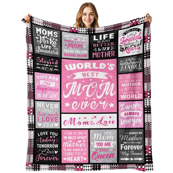 Blanket PVDSAVE Best Mom Ever, forro polar de franela, 60 x 80 cm