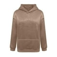 thumbnail image 6 of Women's Mesh Back Hoodie, Casual Long Sleeve Crop Top, Open Back Streetwear Sweatshirt, Fashion Cutout Pullover, Lightweight Lounge Wear, American Style Sports Top Brown XS, 6 of 6
