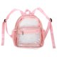 thumbnail image 1 of Transparent Backpack Waterproof Sturdy Fashion Eco-friendly PVC Clear Transparent Student Backpack Pink, 1 of 4
