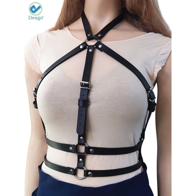 Deago Punk Leather Harness Bra Body Chain Sexy Waist Chains  display picture 3