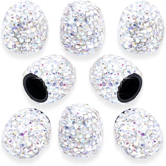 LADYGYM 8Pcs Bling Crystal Diamond Tire Stem Valve Caps,Dustproof Car Wheel Tire Valve Caps Universal Tire Valve Stem Covers for Cars,Suv,Trucks,Bikes,Motorcycles,Bicycles