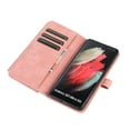 thumbnail image 4 of Compatible with Samsung Galaxy S21 Ultra Wallet Case, Premium PU Leather Zipper Flip Folio Wallet with Detachable Long and Short Strap Magnetic Protective Case for Samsung Galaxy S21 Ultra, Pink, 4 of 11