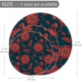 thumbnail image 2 of Large Round Floor Mat Round Rugs Flower Seamless Pattern Retro Carpet Non-Slip Soft Yoga Kid's Play Pet Floor Mat for Bedroom Study Room Living Room Kitchen, 3.3-Feet, 2 of 7