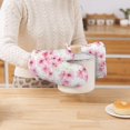 thumbnail image 7 of DouZhe Oven Mitts and Pot Holders Sets, Pink Watercolor Cherry Blossom Prints Non-Slip Heat Resistant Kitchen Oven Silicone Glove, 7 of 7