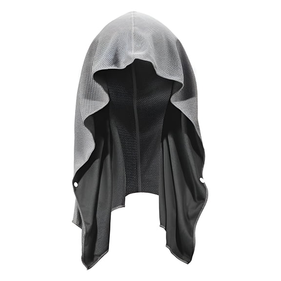 TELOLY 2Pcs U-Shaped Cooling Hoodie Sport Head Towel for Hot Weather Travel Sun Protect Gray