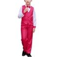 thumbnail image 2 of Auroural Teen Boys Clothes Size 16- 18 Sets for Teen Boys Clothing Children's Solid Color Casual Suit Performance Suit formal Dress and Wearing A Bow Tie Sets for Kids, 2 of 5