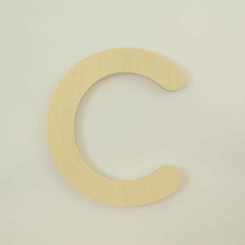 Package of 1, 16 Inch X 1/2" Baltic Birch "C" Wood Letters In The Gotham Rounded Font | Thick | Upper Case For Art & Craft Project, Made in USA