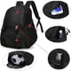thumbnail image 3 of Bolsas de fútbol para jóvenes - Mochilas deportivas para fútbol, baloncesto, fútbol con soporte para pelotas para niños y niñas - Negro, 3 of 6