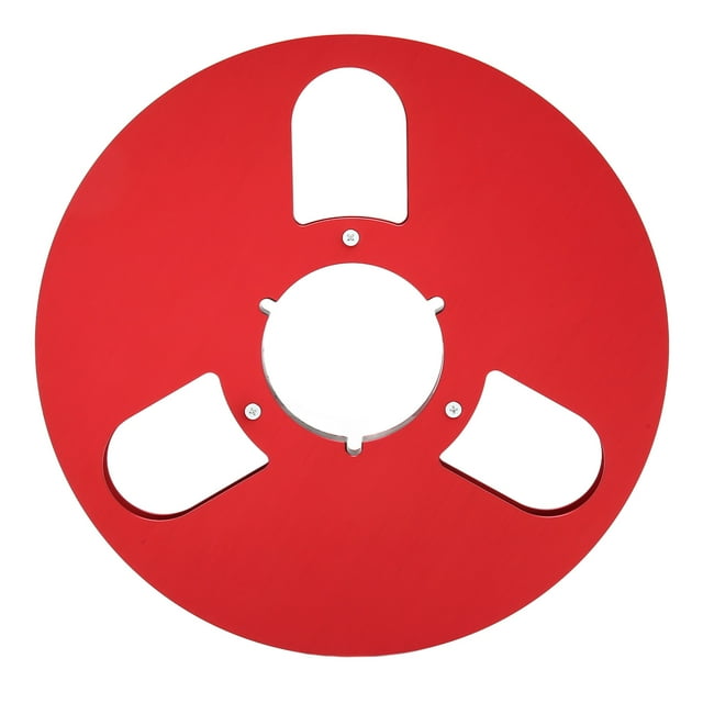 DEWIN 1/4 10 Inch Empty Reel Aluminum Alloy 3 Holes Open Reel Sound Tape Empty Reel Opening Machine Part for TEAC Red