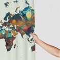 thumbnail image 3 of Shangniulu Earth Shower Curtain, Detailed World Map with All Countries Major Capital Cities Universe Continents, Cloth Fabric Bathroom Decor Set with Hooks, 3 of 6